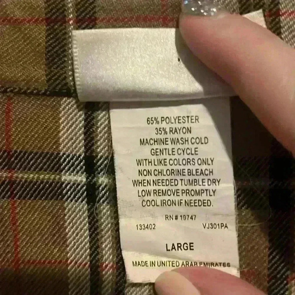 Vintage Classic Blues Wrangler Buttondown size L looks similar to Burberry Plaid - Picture 6 of 6